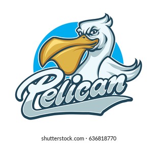 Pelican Character Mascot Logo