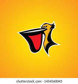 Pelican Esport Gaming Logo Vector Emblem Template FullColors.