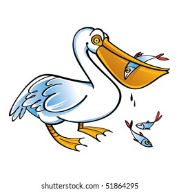 Pelican with Fish