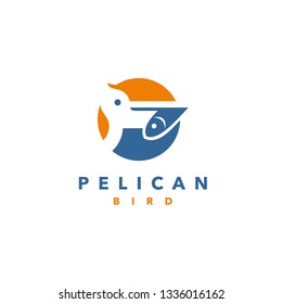 Pelican and Fish Logo