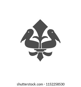 pelican fleur de lis logo