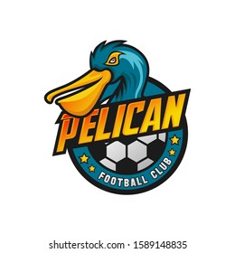 Pelican Football Team Logo Vector Stock