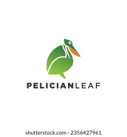 pelican gulf bird coast beach logo vector icon illustration