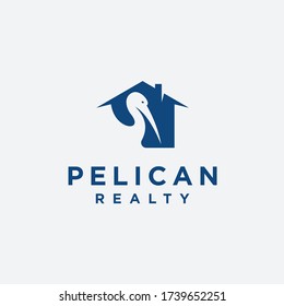 pelican house logo. pelican icon