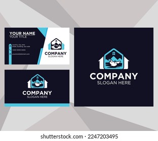 Pelican house logo suitable for company with business card template