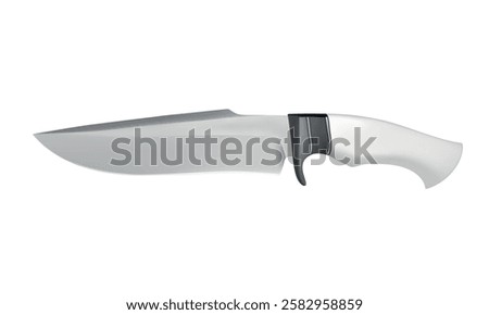 Pelican hunting knife in vector on white background.A knife made of hardened steel in a vector.Combat hunting knife in vector.Knife vector.