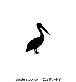 A pelican icon or logo vector graphics