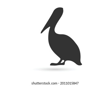 Pelican icon on a white background