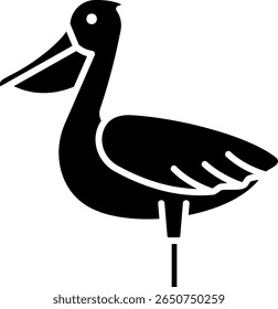 Pelican Icon Vector Illustration on White Background