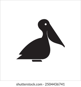 PELICAN ICON VECTOR ILLUSTRATION SYMBOL DESIGN