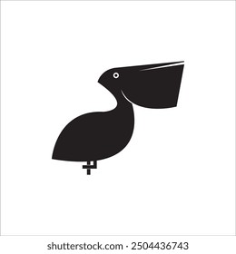 PELICAN ICON VECTOR ILLUSTRATION SYMBOL DESIGN