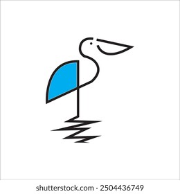 PELICAN ICON VECTOR ILLUSTRATION SYMBOL DESIGN