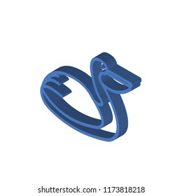 Pelican isometric left top view 3D icon