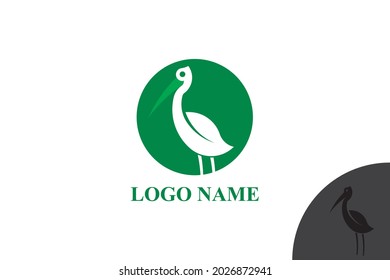 
pelican leaf logo. very suitable for companies, industries, businesses, icons, initials, etc