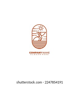 pelikanische Logo-Designvorlage