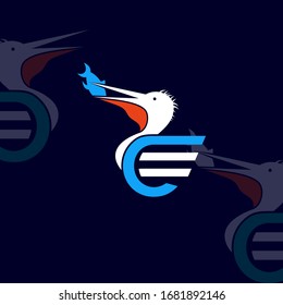 dies ist eine pelikanische Logo-Vorlage