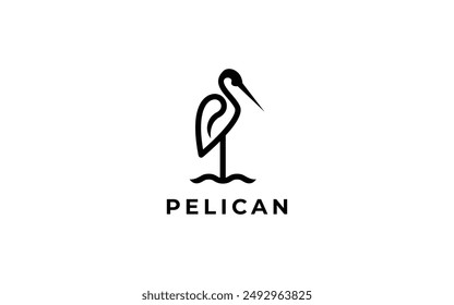 Pelican logo. Creative logo design.