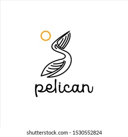 Pelican Logo Design Bird Animal Fauna Graphic Inspiration