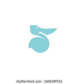 Pelican logo design template, animallogo