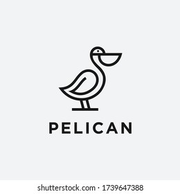 pelican logo design vector illustration