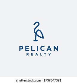 pelican logo design vector illustration