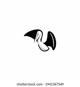 pelican logo icon designs in monochrome style