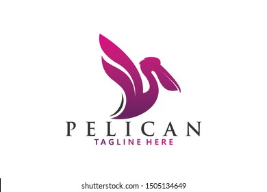 pelican logo icon vector bird isolated