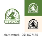 Pelican logo illustration vector template, Creative Pelican logo design icon