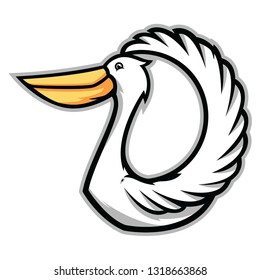 Pelican logo mascot letter D