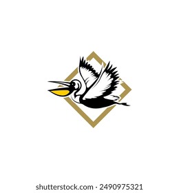 pelican logo for real estate and property simple clean and elegance