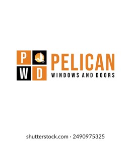 pelican logo for real estate and property simple clean and elegance