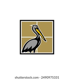 pelican logo for real estate and property simple clean and elegance