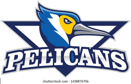 pelican logo for sports team or e-sport team, simple, clean, modern