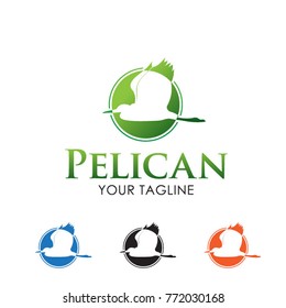 pelican logo template