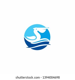 Pelican Logo Template Stock Vector