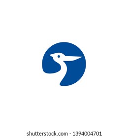 Pelican Logo Template Stock Vector