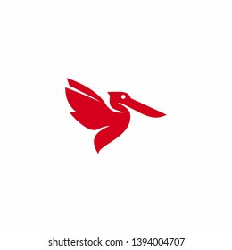 Pelican Logo Template Stock Vector