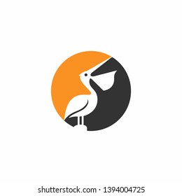 Pelican Logo Template Stock Vector