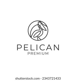 Pelican logo vector icon design template