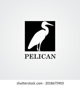 logotipo pelicano vectorial icono ilustración hipster retro vintage