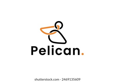 pelican logo vector icon illustration