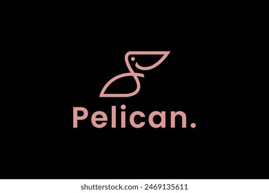 pelican logo vector icon illustration