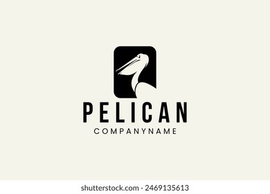 pelican logo vector icon illustration