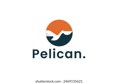 pelican logo vector icon illustration