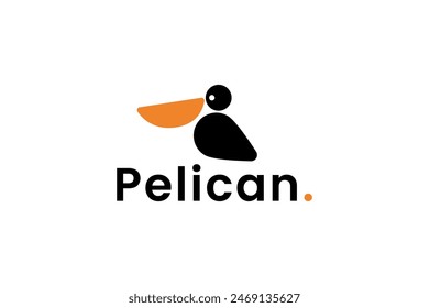 Ilustración del icono del Vector del logotipo pelicano