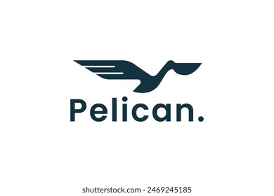 pelican logo vector icon illustration