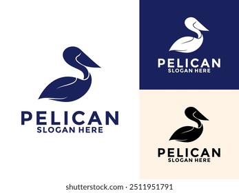 ilustração do ícone do vetor do logotipo Pelican, modelo de design do logotipo do Pelican Criativo