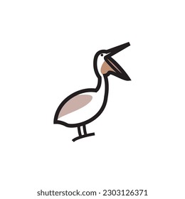 pelican logo vector simple illustration.