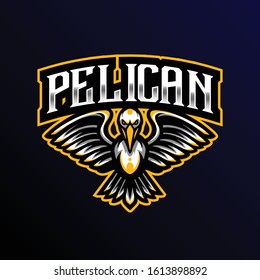 pelican mascot logo. pelican esport gaming logo.