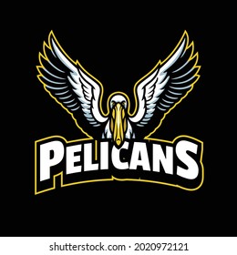 Pelican Mascot Sport Logo Style